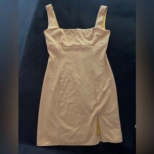 Small Blue Blush Orange Midi Dress.